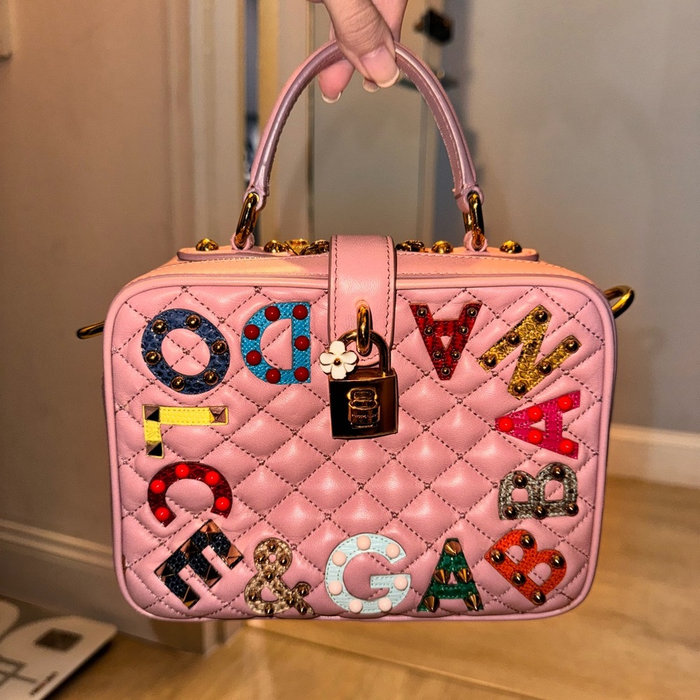 Dolce & Gabbana Pink Quilted Designer Handbag